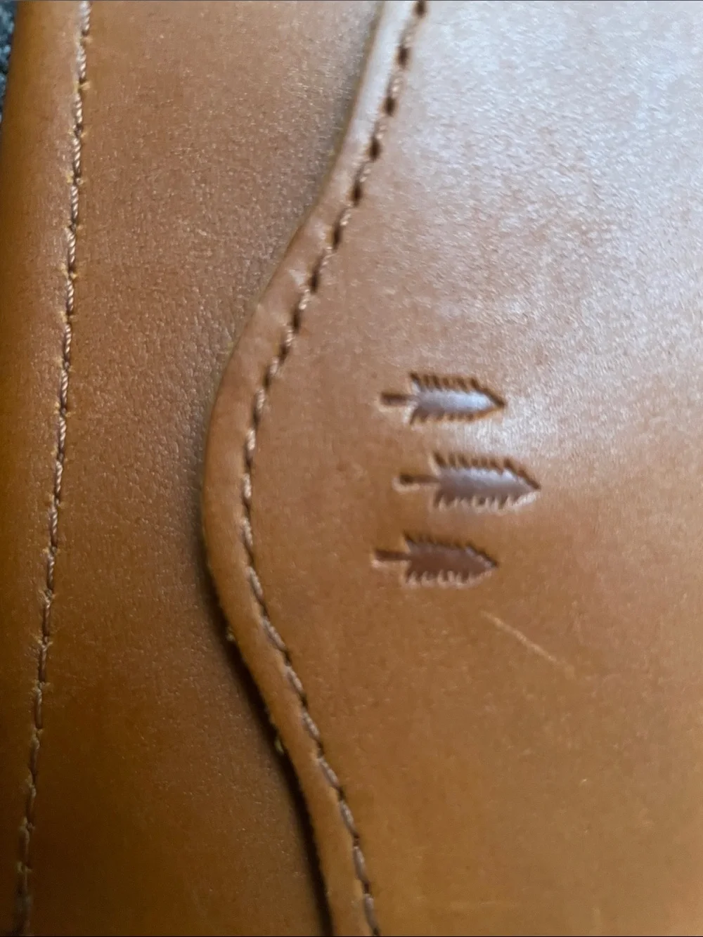 Leather Trifold Wallet - Tan